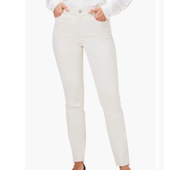 NIC+ZOE Ankle Straight Leg Jeans, Color is Canvas, Size 33, NWT - Picture 1 of 10